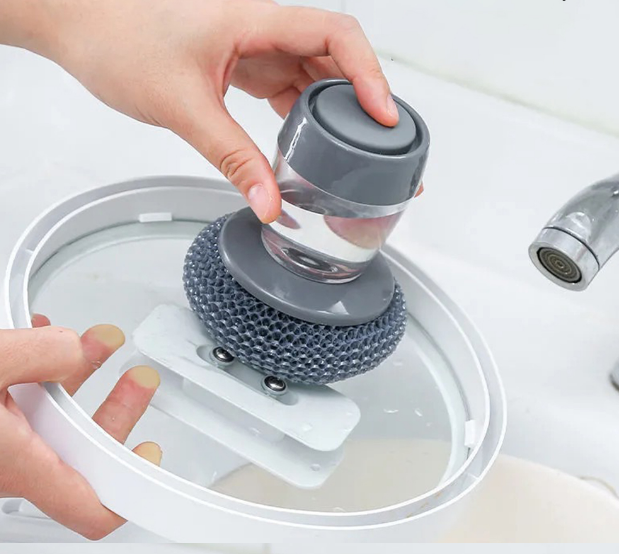 Escova de Louça com Dispenser com Recipiente para Detergente